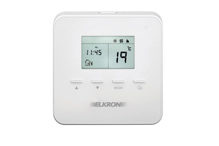 ELKRON - Termostato wireless a batteria, comunicazione ZigBee 2.4Ghz, modello TER600.