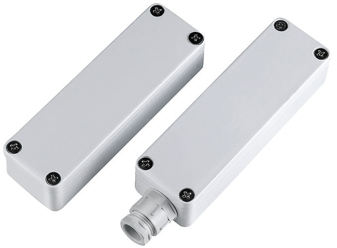 ELKRON - Contatto magnetico da superficie IP65 a triplo bilanciamento, terminali a morsetti, bianco MMH01 C/1PZ.ALTA SICUR. 3BIL.