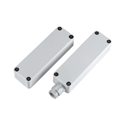 ELKRON - Contatto magnetico IP65 a doppio bilanciamento, terminali morsetti, bianco MMH02 C/1PZ.MEDIA SICUREZ.2BIL.