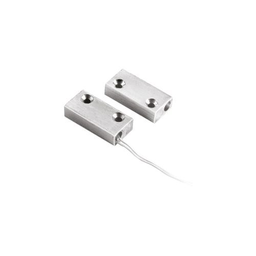 ELKRON - Contatto magnetico in alluminio pressofuso con terminali a cavo MMS60 C/10PZ SUP ALLUM 2FILI. 80MM6100113