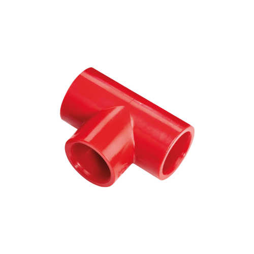 ELKRON - Manicotto a T in ABS rosso per aspirazione AATEE25R.