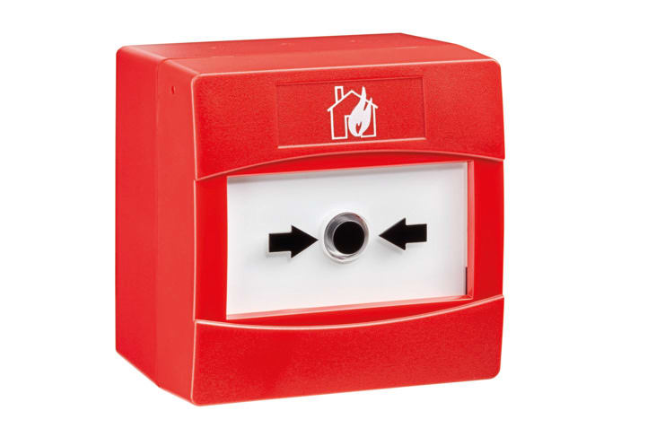 ELKRON - Pulsante a riarmo manuale wireless completo di batterie, linea C200 PA200 pulsante manual wireless.