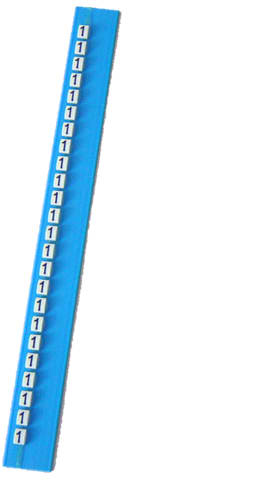 GRAFOPLAST - Stecche Grandi 3 mm lettera ''NUN'' Stampa Nera su Fondo Bianco - 50 stecche