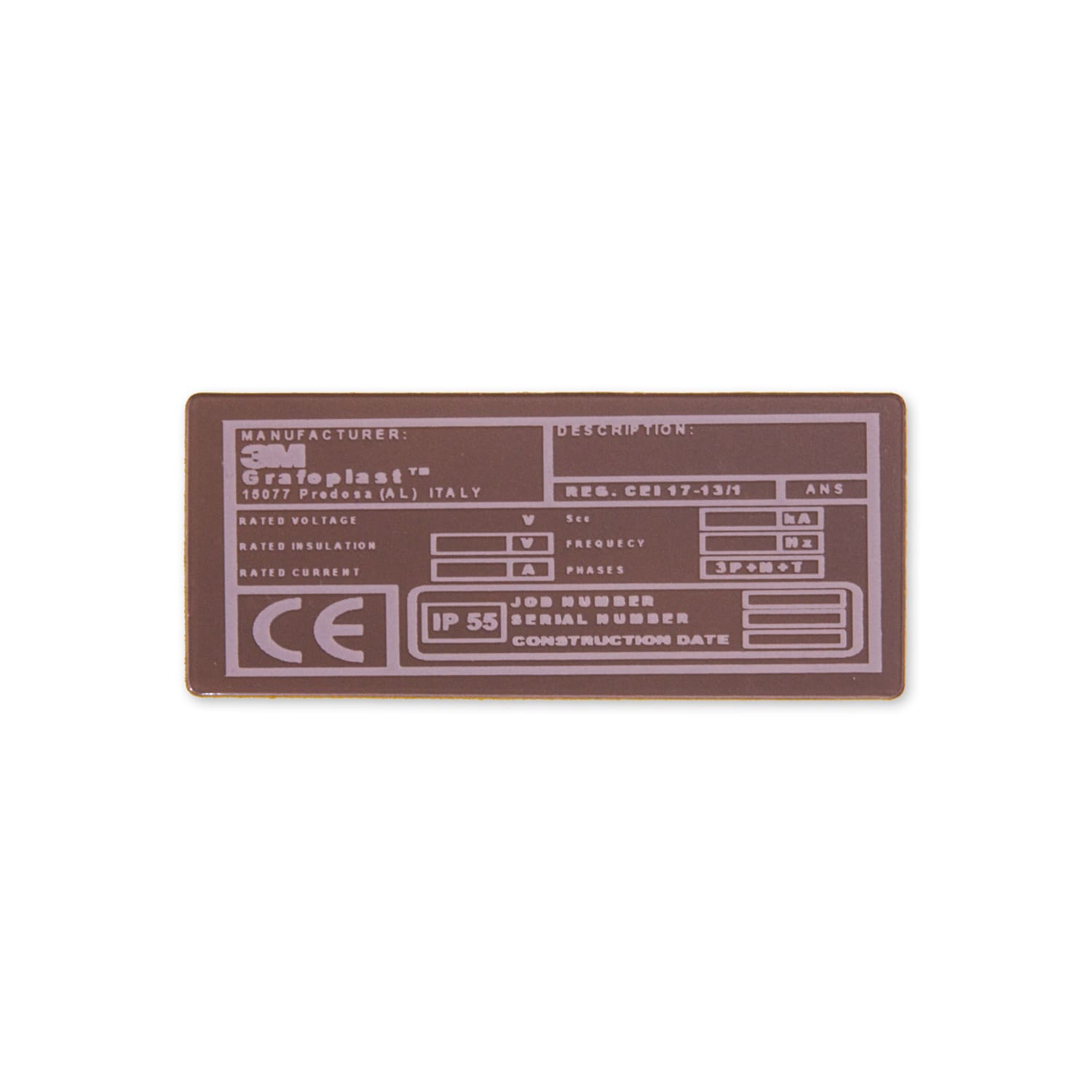GRAFOPLAST - Targa Quadro in PVC adesiva Bianco 70x30 mm - 33 pezzi