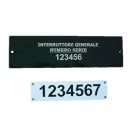 GRAFOPLAST - Targa forata in PMMA 190x29 mm Nero/Bianco - confezione da 12 pezzi