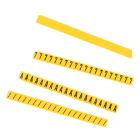 GRAFOPLAST - Strip in PVC TARGA Mini 6 x 10 x 0.75 mm "3" Stampa Nera su Fondo Giallo - 10 strips (200 caratteri)