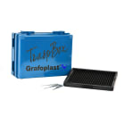 GRAFOPLAST - Trasp Box contenente 2 linguette di metallo, 1 uncino, 1 cartelliera, 1 valigetta