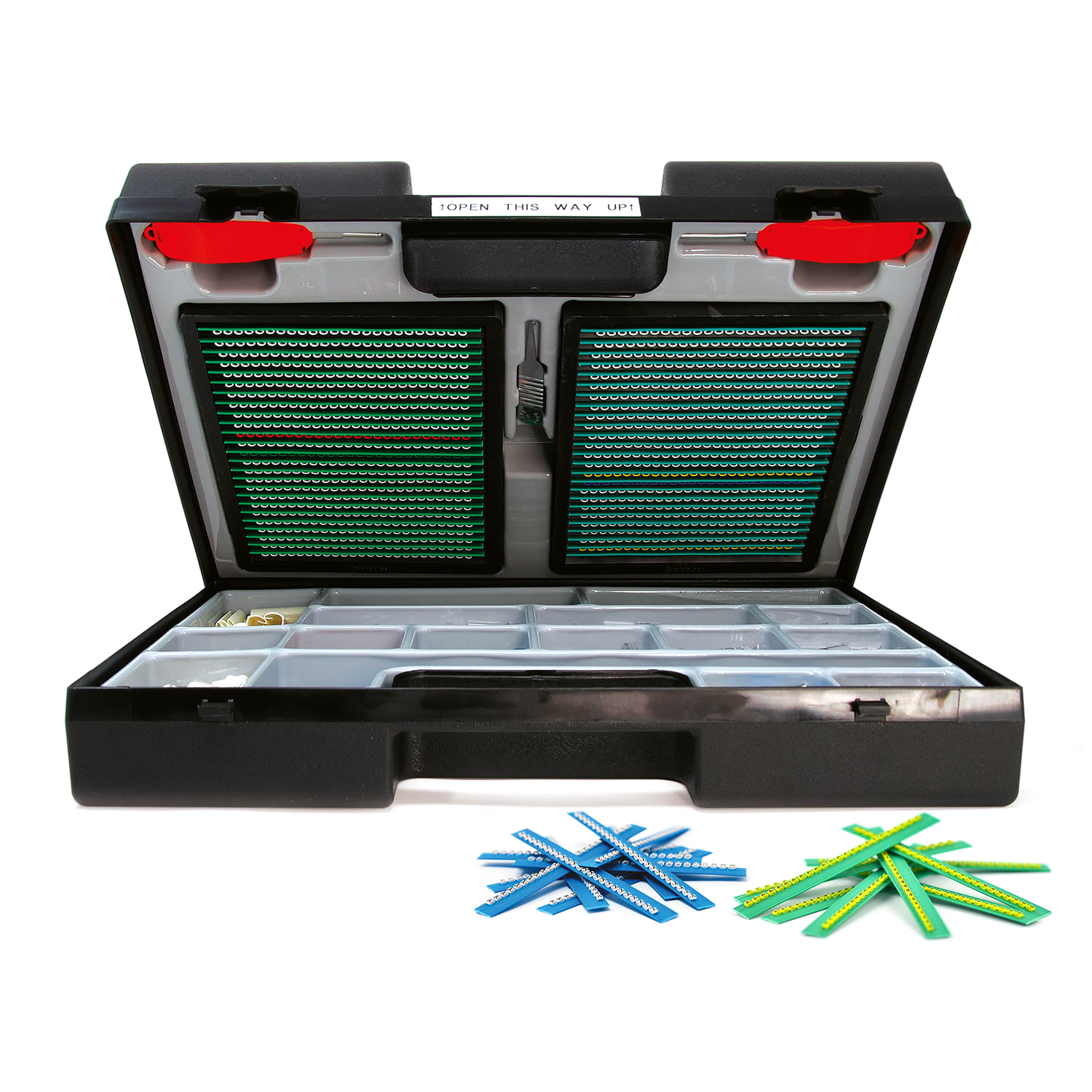 GRAFOPLAST - Trasp Case con assortimento di stecche medie e grandi ed una selezione di tubetti ed accessori