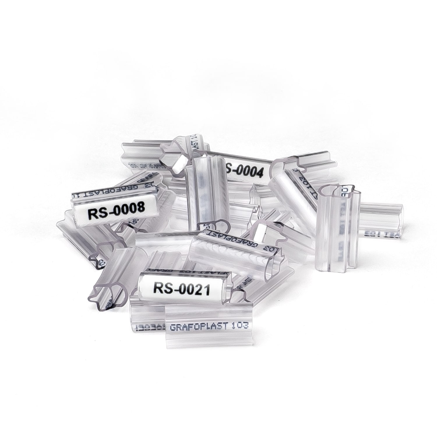 GRAFOPLAST - Tubetto Trasparente Serie 100 Lunghezza 15 mm diametro da 3 a 4 mm confezione da 1000 pezzi