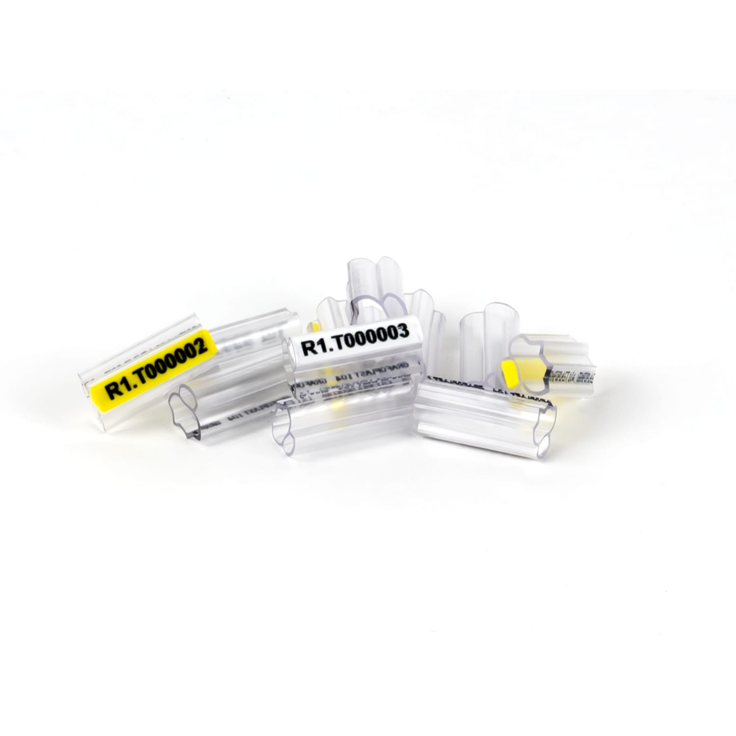 GRAFOPLAST - Tubetto Halogen Free Trasparente Lunghezza 18 mm diametro da 4 fino a 5 mm - 500 pezzi. Tubetto Trasparente Serie 100, apprezzato per la sua rigidità e precisione di innesto