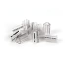 GRAFOPLAST - Tubetto Halogen Free Trasparente Lunghezza 18 mm diametro da 6 fino a 7 mm - 500 pezzi. Tubetto Trasparente Serie 100, apprezzato per la sua rigidità e precisione di innesto