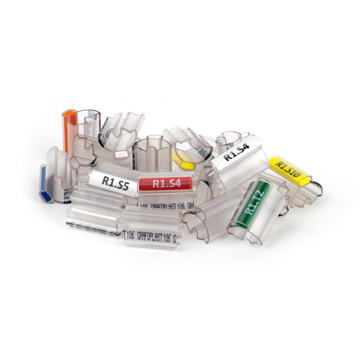 GRAFOPLAST - Tubetto Trasparente Lunghezza 15 mm diametro da 6 fino a 7 mm confezione da 500 pezzi. Tubetto Trasparente Serie 100, apprezzato per la sua rigidità e precisione di innesto