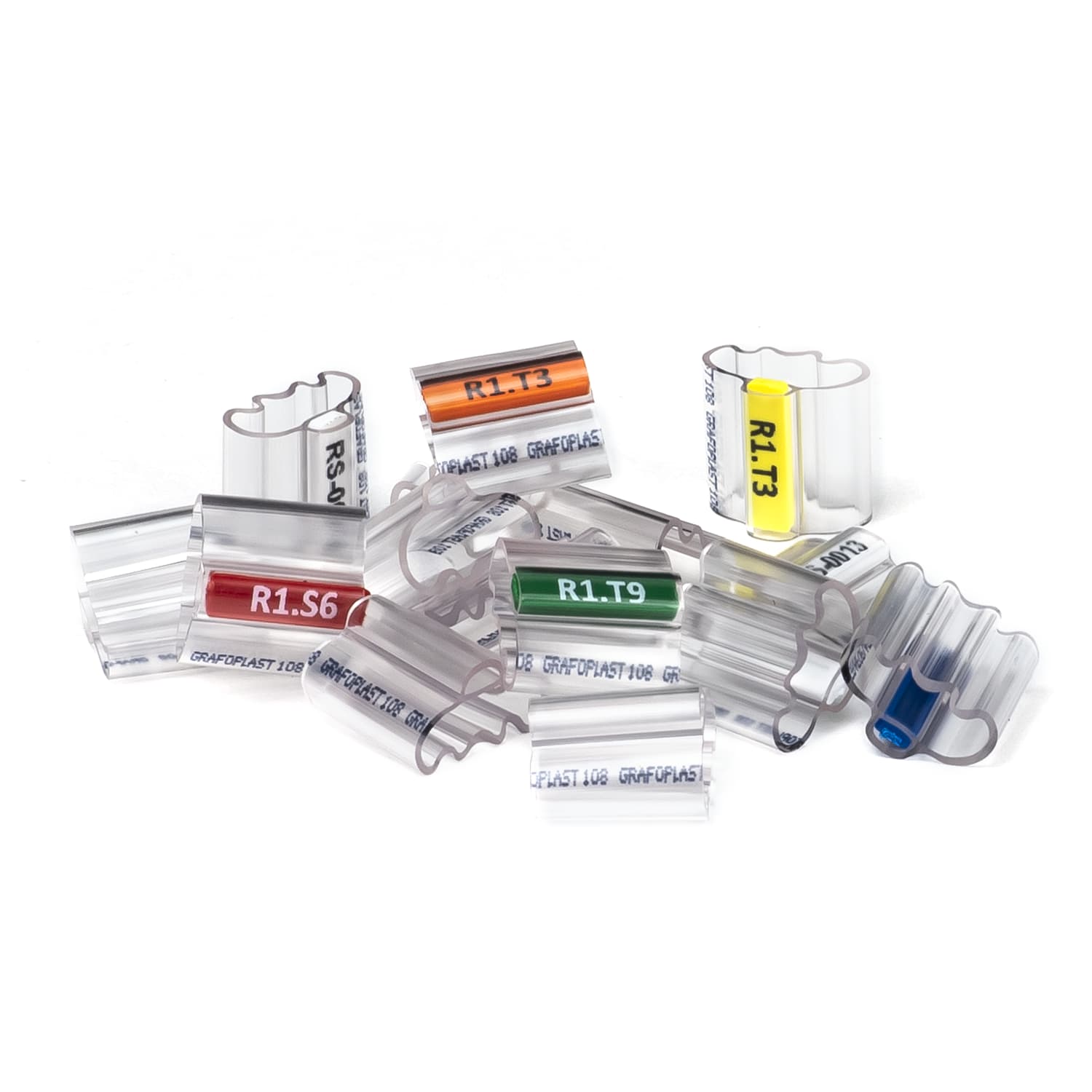 GRAFOPLAST - Tubetto Trasparente Lunghezza 23 mm diametro da 8 fino a 10 mm - 200 pezzi. Tubetto Trasparente Serie 100, apprezzato per la sua rigidità e precisione di innesto 108/23