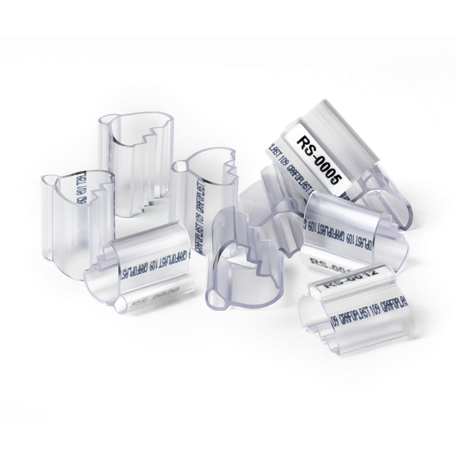 GRAFOPLAST - Tubetto Halogen Free Trasparente Lunghezza 15 mm diametro da 10 fino a 12 mm - 500 pezzi. Tubetto Trasparente Serie 100, apprezzato per la sua rigidità e precisione di innesto