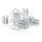 GRAFOPLAST - Tubetto Halogen Free Trasparente Lunghezza 18 mm diametro da 10 fino a 12 mm - 200 pezzi. Tubetto Trasparente Serie 100, apprezzato per la sua rigidità e precisione di innesto