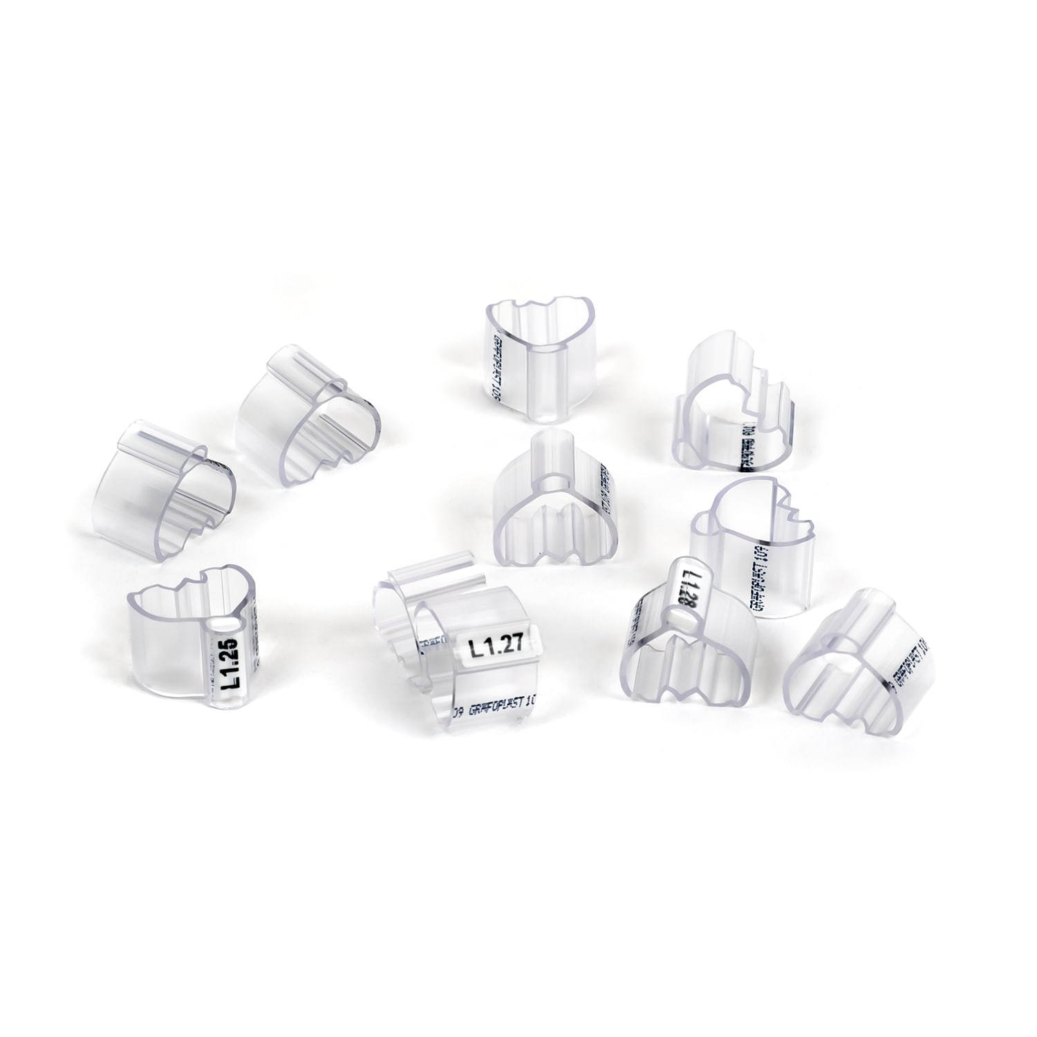 GRAFOPLAST - Tubetto Trasparente Lunghezza 10 mm diametro da 10 fino a 12 mm - 500 pezzi. Tubetto Trasparente Serie 100, apprezzato per la sua rigidità e precisione di innesto