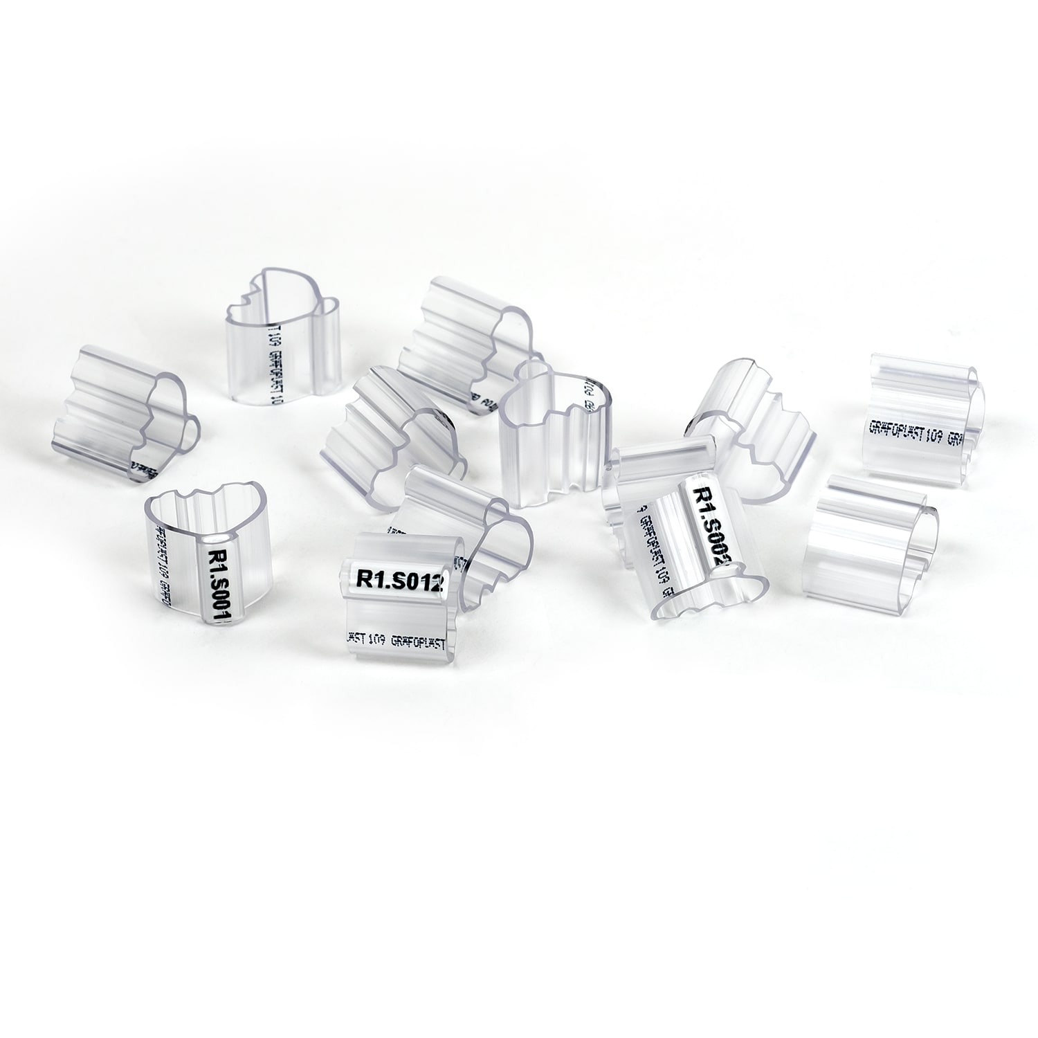 GRAFOPLAST - Tubetto Trasparente Lunghezza 12 mm diametro da 10 fino a 12 mm - 500 pezzi. Tubetto Trasparente Serie 100, apprezzato per la sua rigidità e precisione di innesto