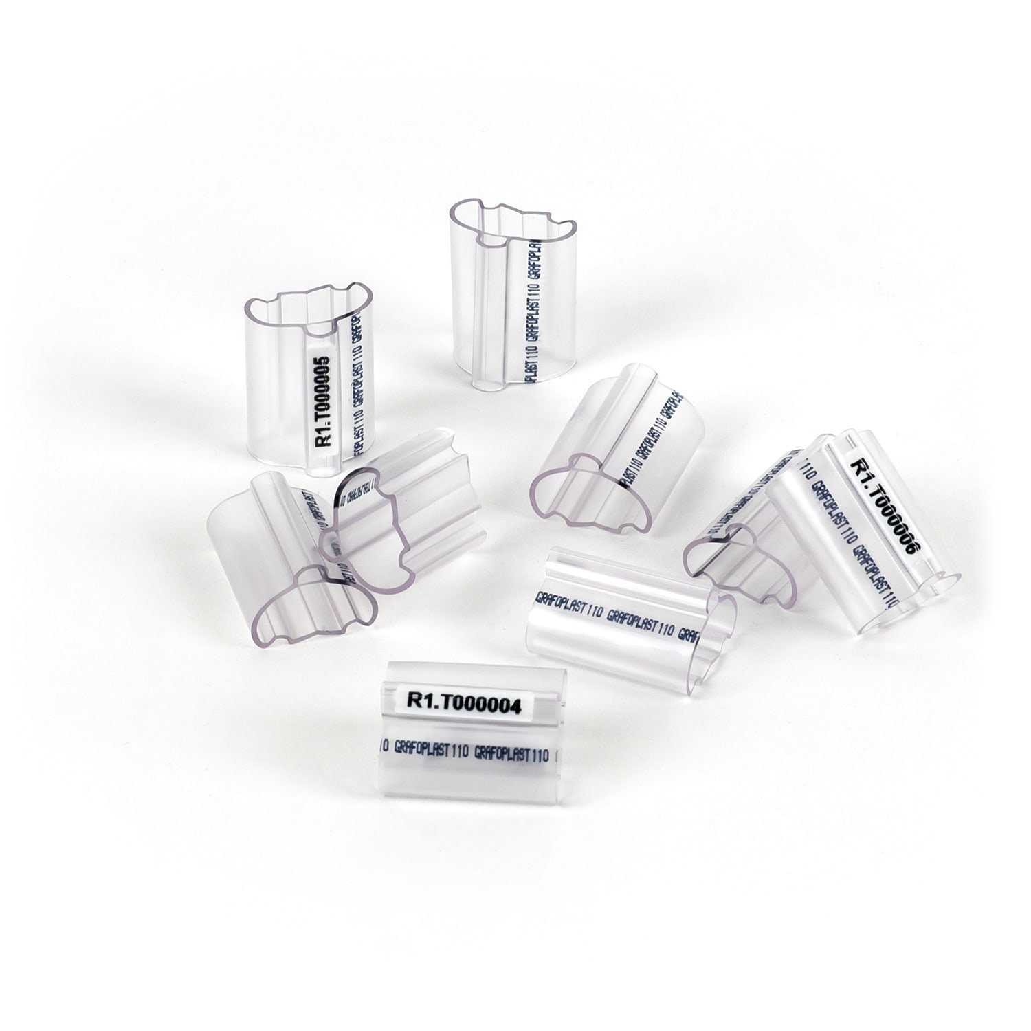 GRAFOPLAST - Tubetto Halogen Free Trasparente Lunghezza 18 mm diametro da 12 fino a 14 mm - 200 pezzi. Tubetto Trasparente Serie 100, apprezzato per la sua rigidità e precisione di innesto