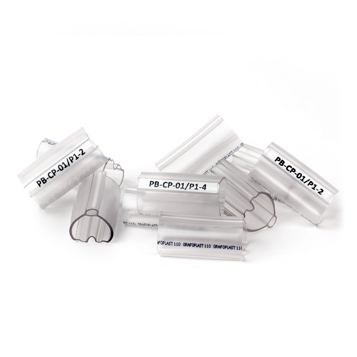 GRAFOPLAST - Tubetto Trasparente Lunghezza 30 mm diametro da 12 fino a 14 mm - 200 pezzi. Tubetto Trasparente Serie 100, apprezzato per la sua rigidità e precisione di innesto