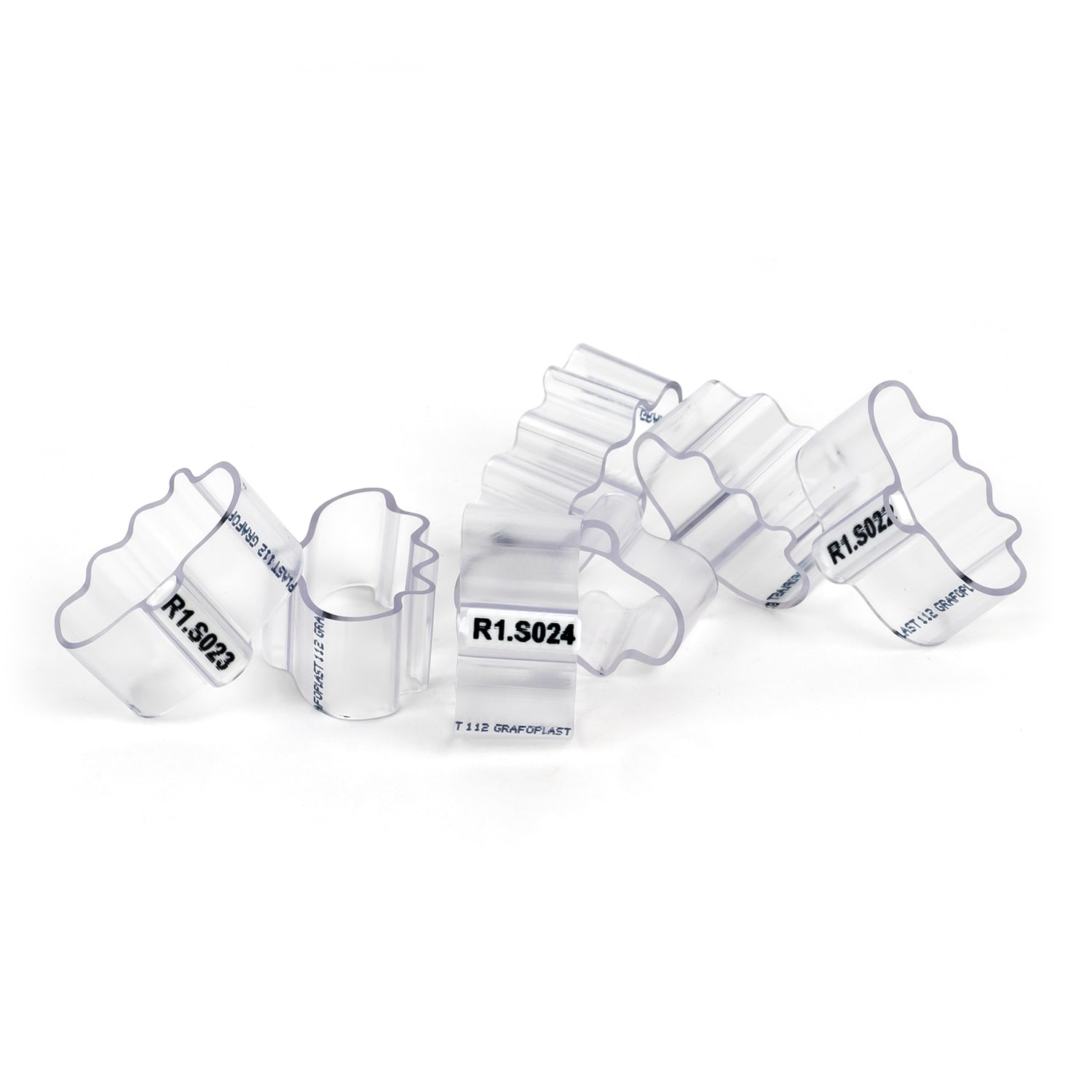 GRAFOPLAST - Tubetto Halogen Free Trasparente Lunghezza 12 mm diametro da 16 fino a 18 mm - 200 pezzi. Tubetto Trasparente Serie 100, apprezzato per la sua rigidità e precisione di innesto