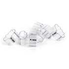 GRAFOPLAST - Tubetto Halogen Free Trasparente Lunghezza 12 mm diametro da 16 fino a 18 mm - 200 pezzi. Tubetto Trasparente Serie 100, apprezzato per la sua rigidità e precisione di innesto