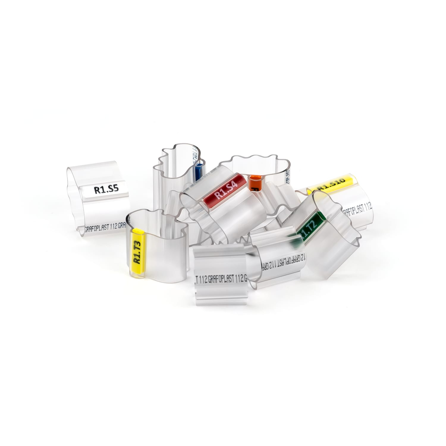 GRAFOPLAST - Tubetto Halogen Free Trasparente Lunghezza 15 mm diametro da 16 fino a 18 mm - 200 pezzi. Tubetto Trasparente Serie 100, apprezzato per la sua rigidità e precisione di innesto