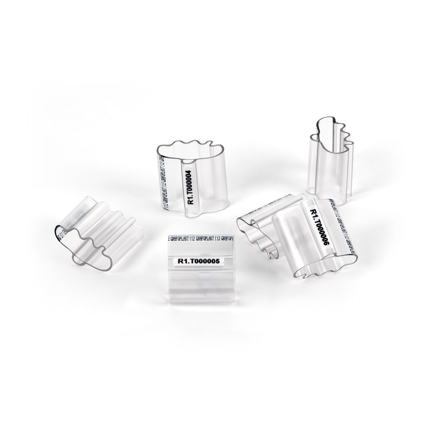 GRAFOPLAST - Tubetto Halogen Free Trasparente Lunghezza 23 mm diametro da 16 fino a 18 mm - 100 pezzi. Tubetto Trasparente Serie 100, apprezzato per la sua rigidità e precisione di innesto