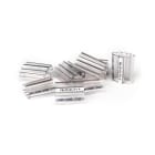 GRAFOPLAST - Tubetto Trasparente Lunghezza 30 mm diametro da 16 fino a 18 mm - 100 pezzi. Tubetto Trasparente Serie 100, apprezzato per la sua rigidità e precisione di innesto