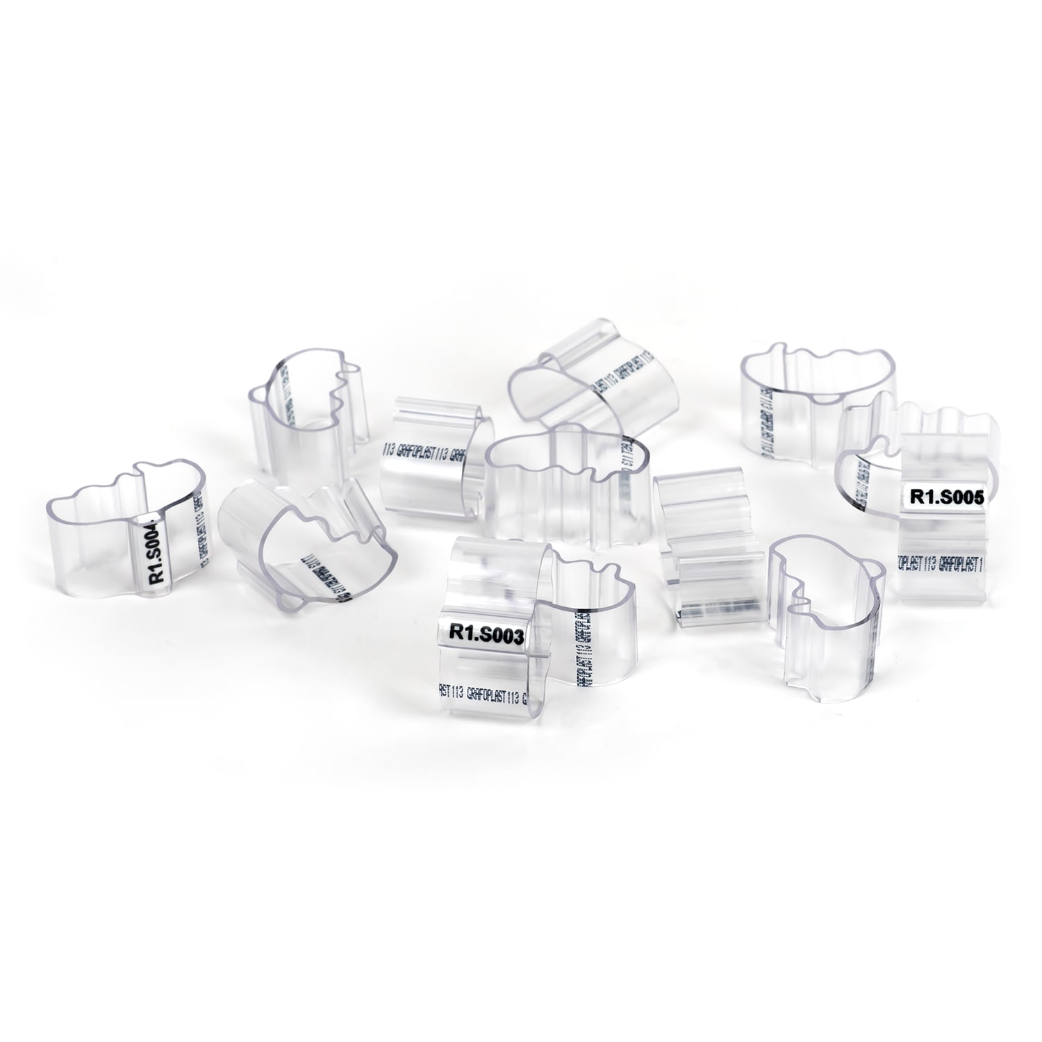 GRAFOPLAST - Tubetto Halogen Free Trasparente Lunghezza 12 mm diametro da 18 fino a 20 mm - 200 pezzi. Tubetto Trasparente Serie 100, apprezzato per la sua rigidità e precisione di innesto