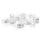 GRAFOPLAST - Tubetto Halogen Free Trasparente Lunghezza 12 mm diametro da 18 fino a 20 mm - 200 pezzi. Tubetto Trasparente Serie 100, apprezzato per la sua rigidità e precisione di innesto