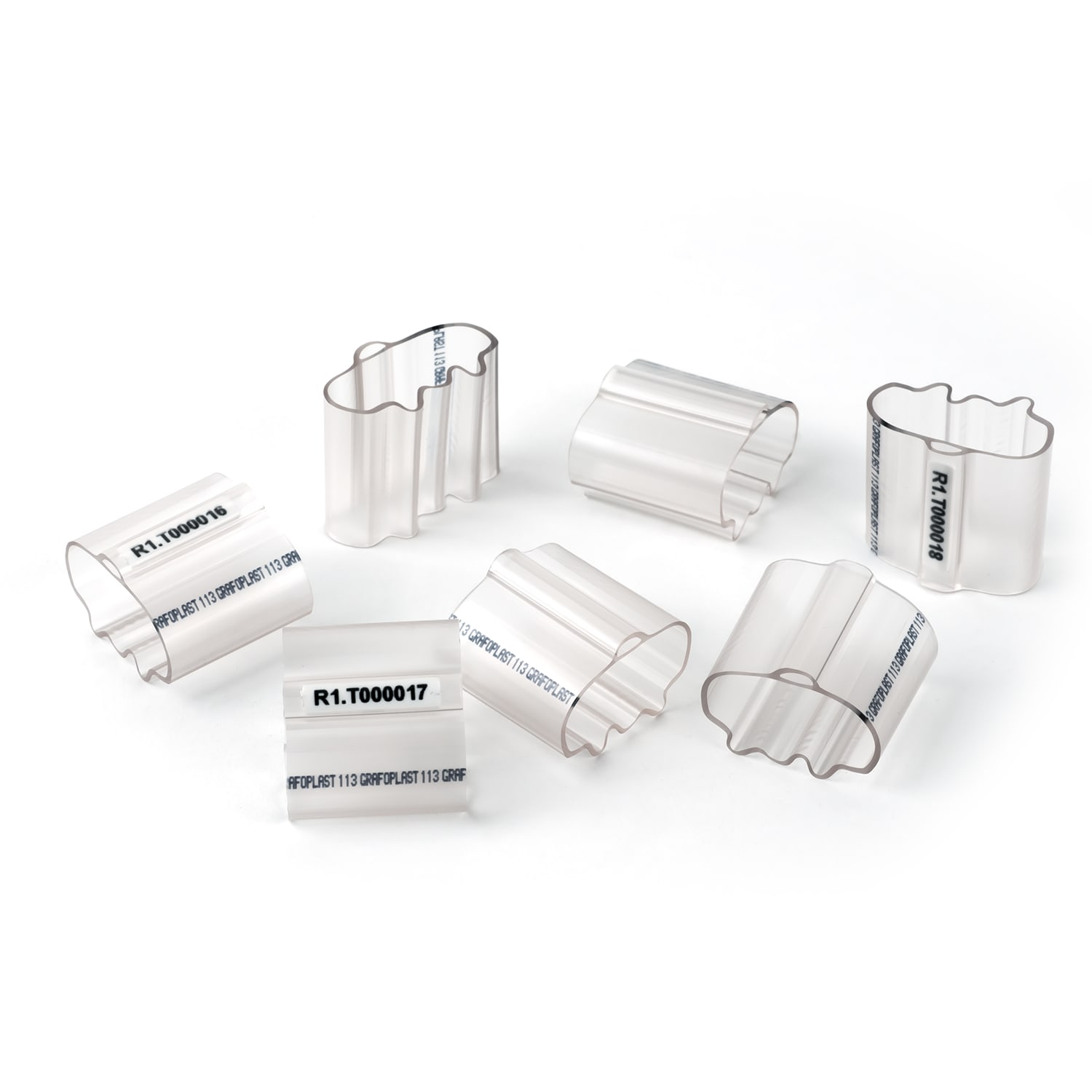 GRAFOPLAST - Tubetto Halogen Free Trasparente Lunghezza 23 mm diametro da 18 fino a 20 mm - 100 pezzi. Tubetto Trasparente Serie 100, apprezzato per la sua rigidità e precisione di innesto