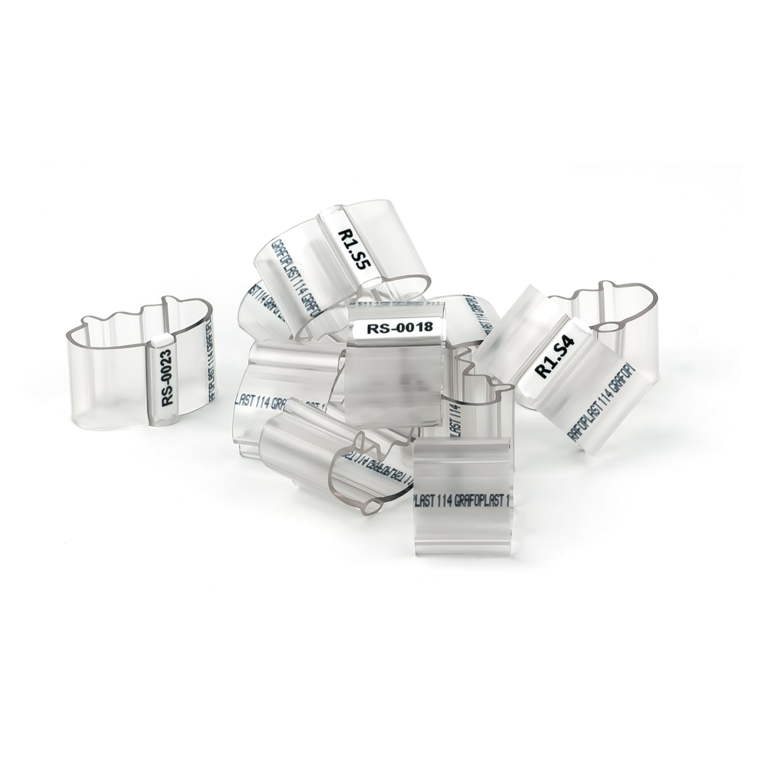 GRAFOPLAST - Tubetto Halogen Free Lunghezza 18 mm diametro da 20 fino a 22 mm - 100 pezzi. Tubetto Trasparente Serie 100, apprezzato per la sua rigidità e precisione di innesto
