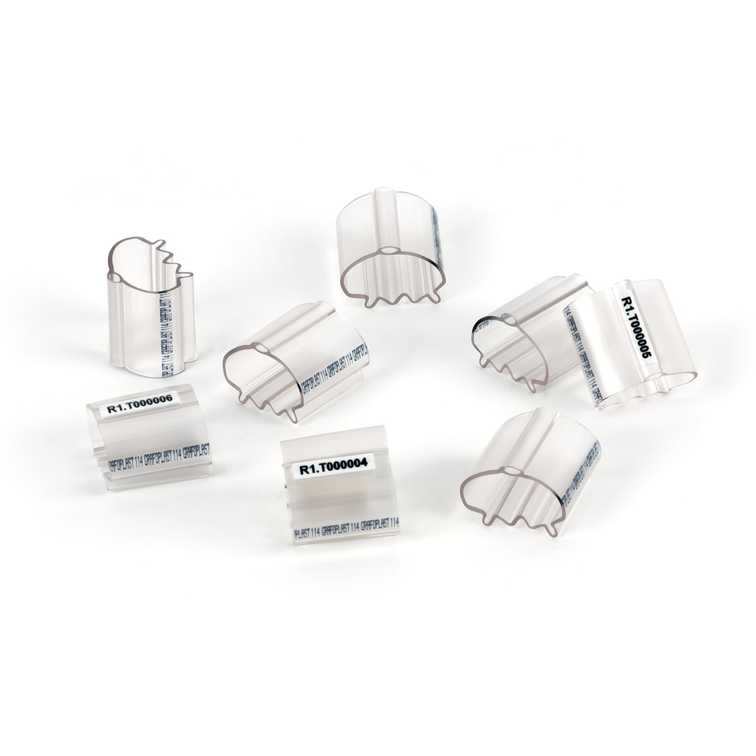 GRAFOPLAST - Tubetto Halogen Free Trasparente Lunghezza 23 mm diametro da 20 fino a 22 mm - 100 pezzi. Tubetto Trasparente Serie 100, apprezzato per la sua rigidità e precisione di innesto