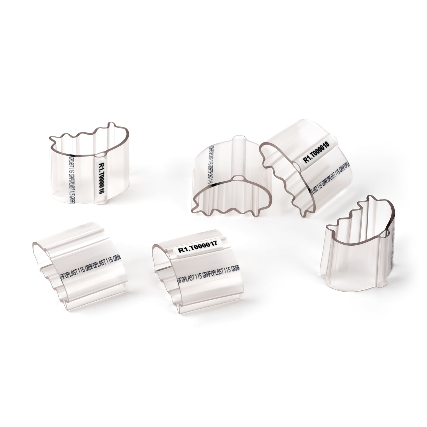 GRAFOPLAST - Tubetto Halogen Free Trasparente Lunghezza 18 mm diametro da 22 fino a 25 mm - 50 pezzi. Tubetto Trasparente Serie 100, apprezzato per la sua rigidità e precisione di innesto