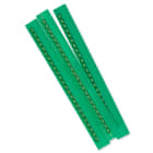 GRAFOPLAST - Stecche Medie 2,3 mm numero "5" Stampa Bianca su Fondo Verde - 50 stecche. La stecca è composta da 24 elementi identici premarcati ( numeri, lettere, simboli). Confezione da 50 stecche, totale 1200 elementi