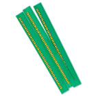 GRAFOPLAST - Stecche Medie 2,3 mm simbolo "diametro" Stampa Nera su Fondo Giallo - 50 stecche.  La stecca è composta da 24 elementi identici premarcati ( numeri, lettere, simboli). Confezioneda50 stecche, totale 1200 elementi