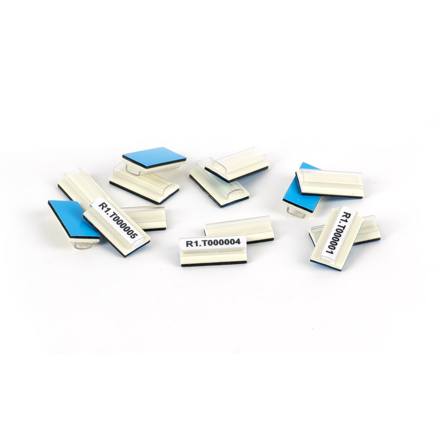 GRAFOPLAST - Tubetto adesivo per componenti Lunghezza 18 mm - confezione da 200 pezzi. Tubetto adesivo per componenti in PVC per componenti risolve i problemi di marcatura su tutte le superfici che non offrono possibilitè di aggancio