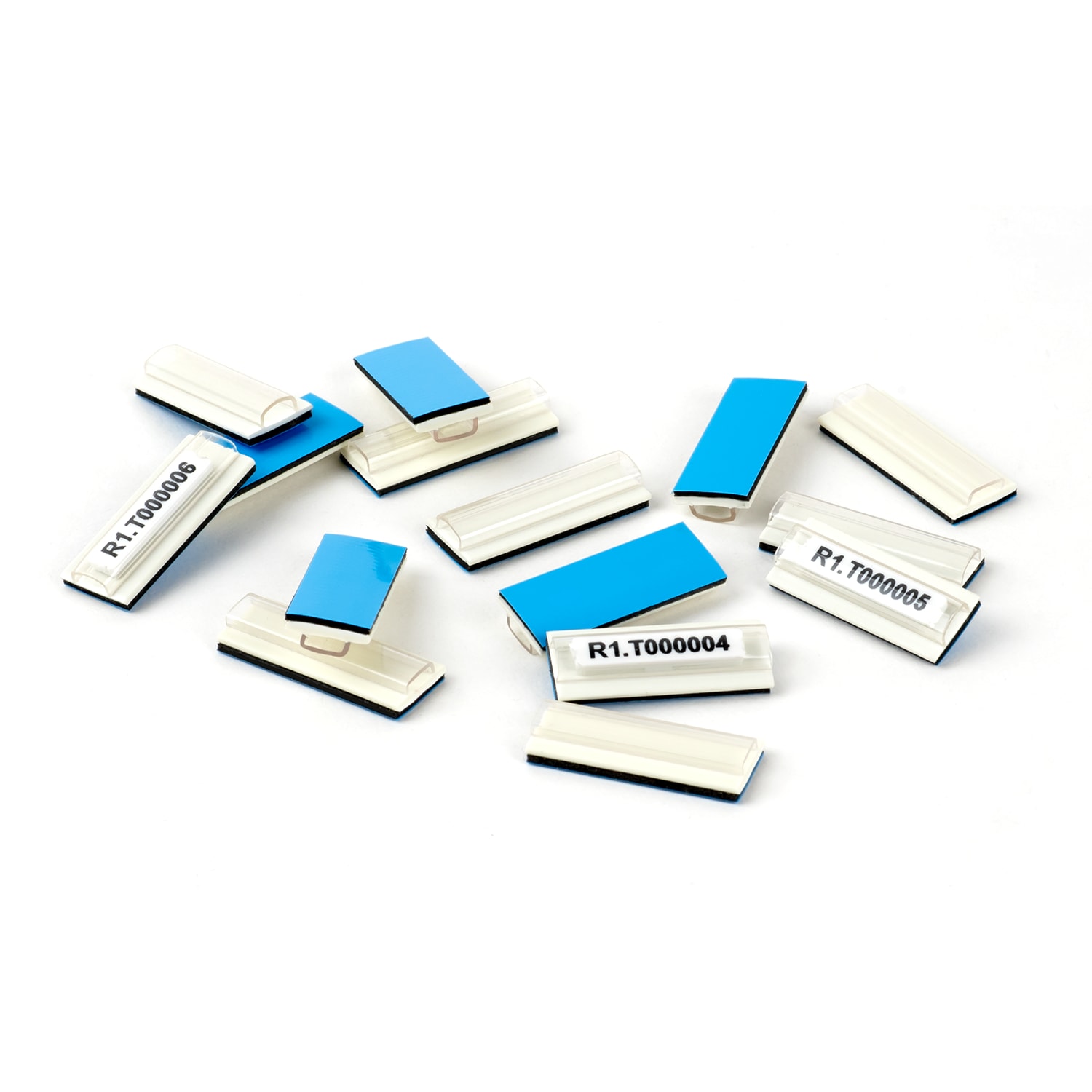 GRAFOPLAST - Tubetto adesivo per componenti Lunghezza 23 mm - 200 pezzi. Tubetto adesivo per componenti in PVC per componenti risolve i problemi di marcatura su tutte le superfici che non offrono possibilitè di aggancio