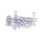 GRAFOPLAST - Tubetto Soft Halogen Free Trasparente Lunghezza 15 mm diametro da 1.5 fino a 2.5 mm - 1000 pezzi. Tubetto trasparente Soft Serie 200 che grazie al profilo piè elastico copre conpoche referenze una vasta gamma di cavi
