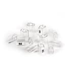 GRAFOPLAST - Tubetto Soft Trasparente Serie 200 Lunghezza 10 mm diametro da 4 fino a 7 mm confezione da 500 pezzi. Tubetto trasparente Soft Serie 200 che grazie al profilo piè elastico coprecon poche referenze una vasta gamma di cavi