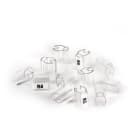 GRAFOPLAST - Tubetto Soft Trasparente Serie 200 Lunghezza 10 mm diametro da 4 fino a 7 mm confezione master carton da 3000 pezzi. Tubetto trasparente Soft Serie 200 che grazie al profilo pièelastico copre con poche referenze una vasta gamma di cavi