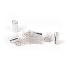 GRAFOPLAST - Tubetto Soft Trasparente Serie 200 Lunghezza 18 mm diametro da 6 fino a 10 mm confezione da 500 pezzi. Tubetto trasparente Soft Serie 200  che grazie al profilo piè elastico coprecon poche referenze una vasta gamma di cavi 204/18