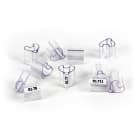 GRAFOPLAST - Tubetto Soft Halogen Free Trasparente Lunghezza 15 mm diametro da 10 fino a 14 mm - confezione master carton da 750 pezzi. Tubetto trasparente Soft Serie 200 che grazie al profilopiè elastico copre con poche referenze una vasta gamma di cavi