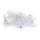 GRAFOPLAST - Tubetto Soft Trasparente Lunghezza 12 mm diametro da 14 fino a 22 mm - 200 pezzi. Tubetto trasparente Soft Serie 200 che grazie al profilo piè elastico copre con poche referenzeuna vasta gamma di cavi