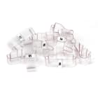 GRAFOPLAST - Tubetto Halogen Free Trasparente Lunghezza 12 mm diametro da 22 fino a 30 mm - 50 pezzi. Tubetto trasparente Soft Serie 200 che grazie al profilo piè elastico copre con poche referenze una vasta gamma di cavi
