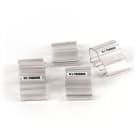 GRAFOPLAST - Tubetto Halogen Free Trasparente Lunghezza 23 mm diametro da 30 fino a 35 mm - 50 pezzi. Tubetto trasparente Soft Serie 200 che grazie al profilo piè elastico copre con poche referenze una vasta gamma di cavi