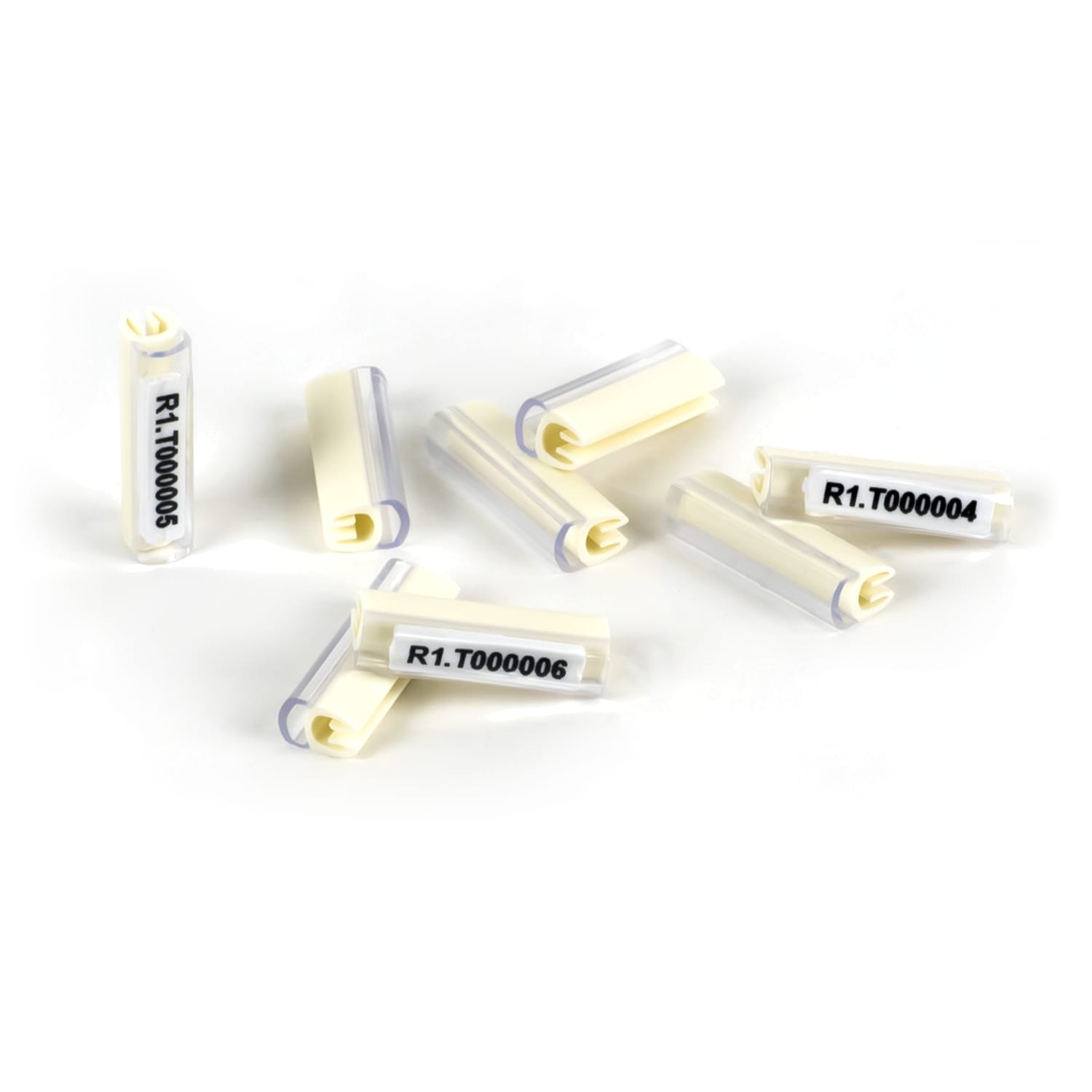 GRAFOPLAST - Tubetto ad innesto SNAP ON Lunghezza 23 mm diametro da 2 fino a 3.5 mm - 500 pezzi. Tubetto trasparente ad innesto Snap-on Serie 300, permette di siglare il cavo anche quando la connessione elettrica è già effettuata