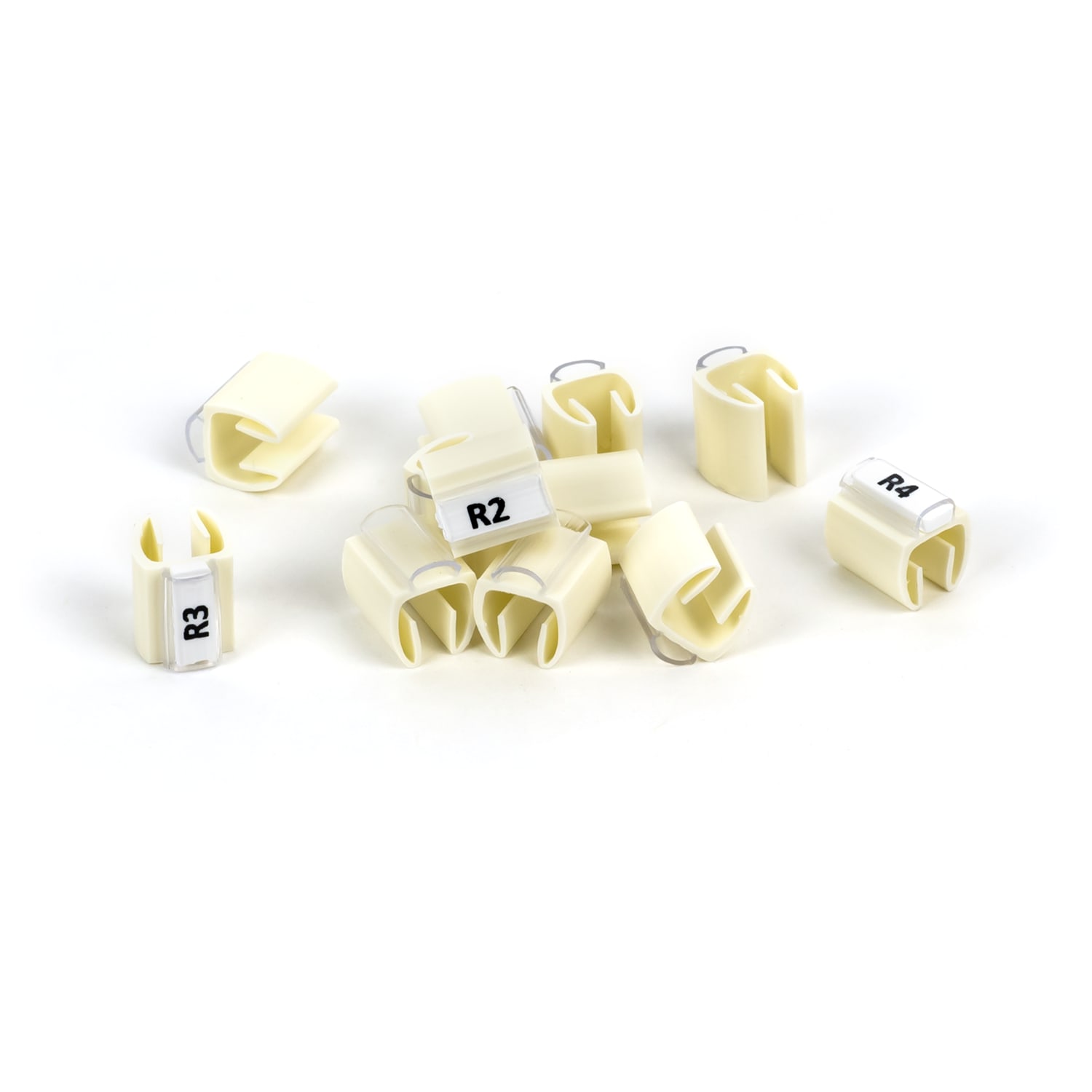 GRAFOPLAST - Tubetto ad innesto SNAP ON Lunghezza 10 mm diametro da 5 a 8 mm confezione da 500 pezzi. Tubetto trasparente ad innesto Snap-on Serie 300, permette di siglare il cavo anche quandola connessione elettrica è già effettuata