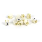 GRAFOPLAST - Tubetto ad innesto SNAP ON Lunghezza 10 mm diametro da 5 a 8 mm confezione da 500 pezzi. Tubetto trasparente ad innesto Snap-on Serie 300, permette di siglare il cavo anche quandola connessione elettrica è già effettuata