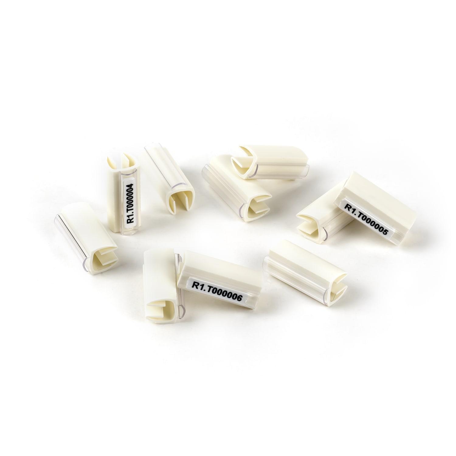 GRAFOPLAST - Tubetto ad innesto SNAP ON Lunghezza 23 mm diametro da 5 a 8 mm - 200 pezzi. Tubetto trasparente ad innesto Snap-on Serie 300, permette di siglare il cavo anche quando la connessione elettrica è già effettuata 303/23